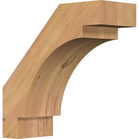 Ekena Millwork 5 1/2"W x 14"D x 14"H Merced Smooth Knee Brace, Western Red Cedar BRC06X14X14MRC00SWR